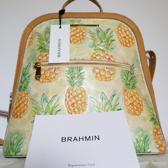 NWT BRAHMIN DESIGNER PURSE BACKPACK BAG - Picture 1 of 14